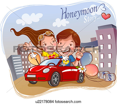 Drawing   Honeymoon Trip  Fotosearch   Search Clip Art Illustrations