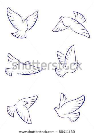 Funeral Doves Clipart Set Of White Doves As A