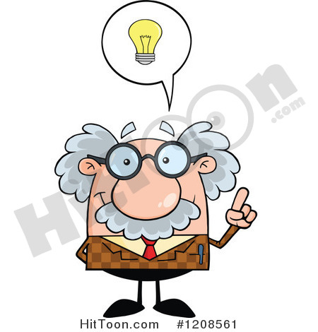 Of A Professor With An Idea   Royalty Free Vector Clipart  1208561