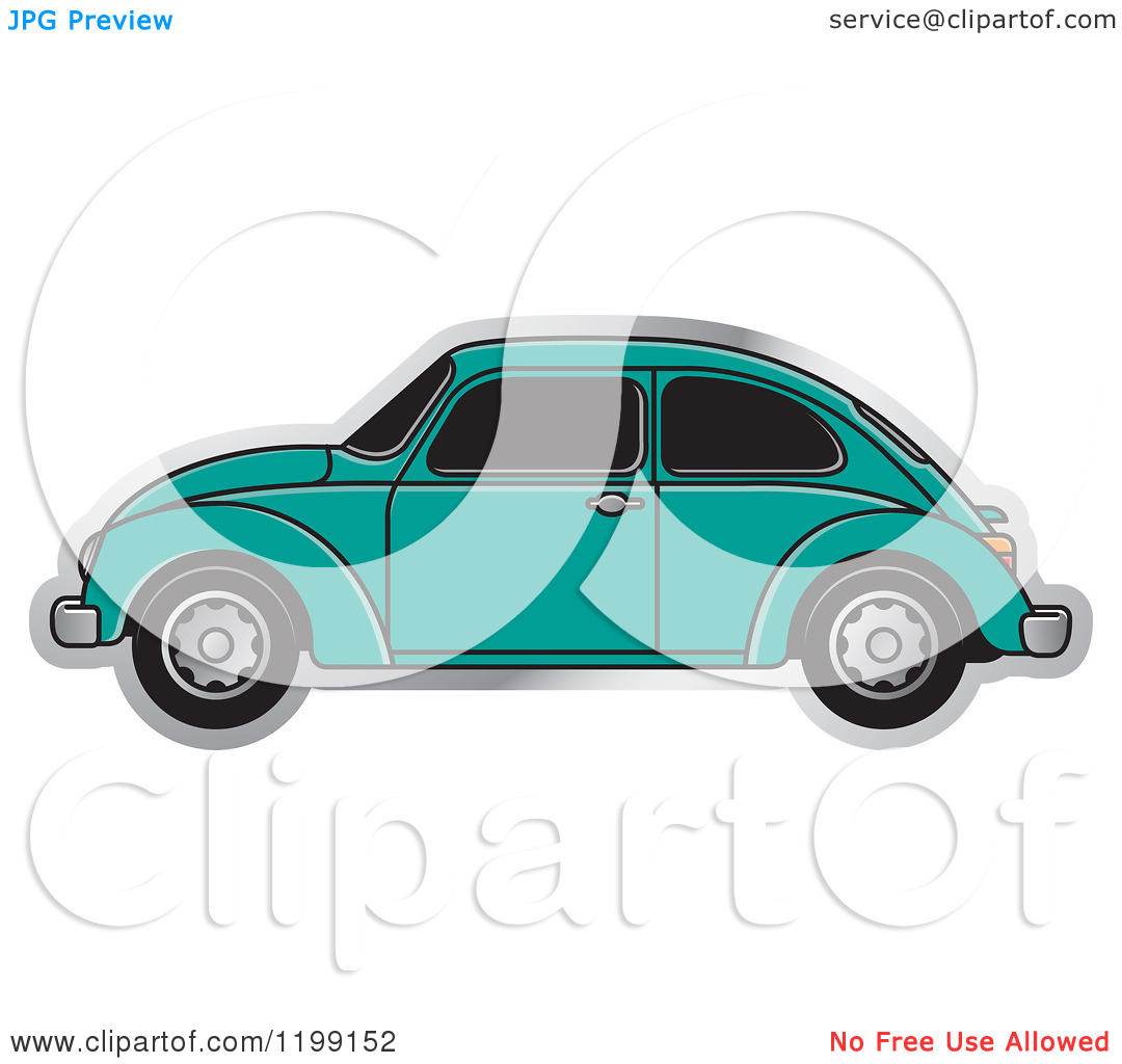 Of A Vintage Sea Green Vw Beetle Car With Tinted Windows Royalty Free
