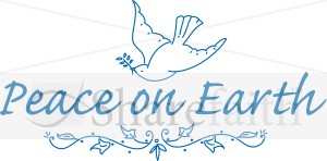 Peace On Earth Dove And Flourish   Peace Clipart