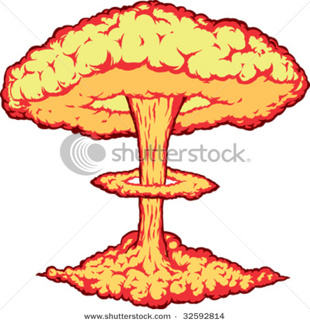 Picture Of A Nuclear Explosion With Mushroom Cloud After A Nuclear