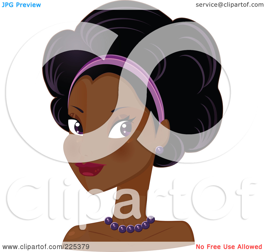 Royalty Free  Rf  Clipart Illustration Of A Pretty Black Woman With A