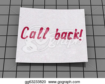 Stock Illustrations   Call Back  Stock Clipart Gg63233820   Gograph