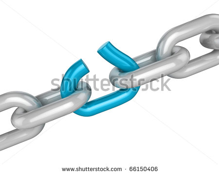 Weak Link Clipart Illustration Of A Weak Link In