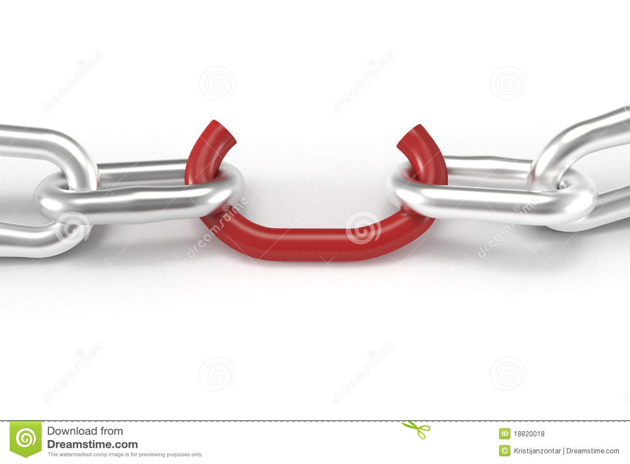 Weak Red Chain Link Close Up Royalty Free Stock Photos   Image    