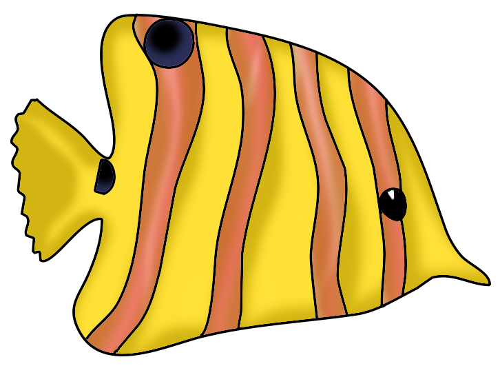 Yellow Orange Fish Clip Art