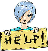 Ask For Help Clipart Child Asks For Help