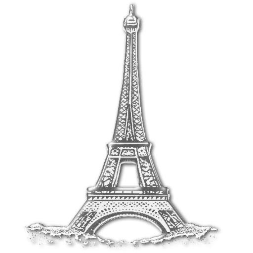 Black And White Eiffel Tower Clip Art