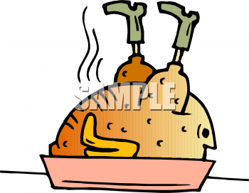 Clipart Picture Of A Roasted Turkey Wearing Boots   Foodclipart Com