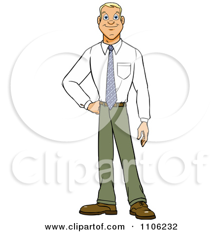 Clipart Proud Professional Young Business Man Posing   Royalty Free