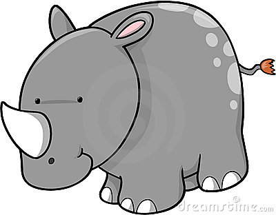 Cute Rhino Vector Stock Image   Image  4039611