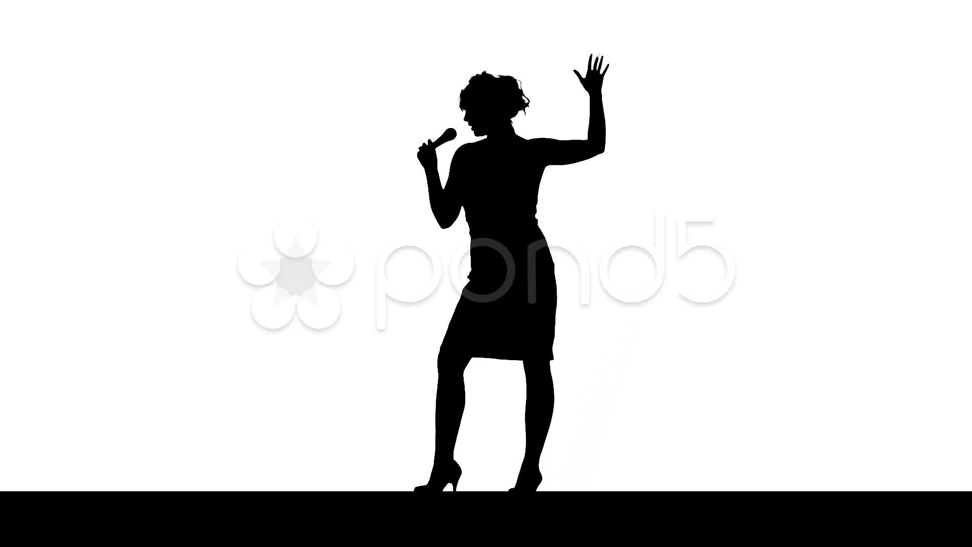 Female Jazz Singer Silhouette Clipart   Free Clip Art Images