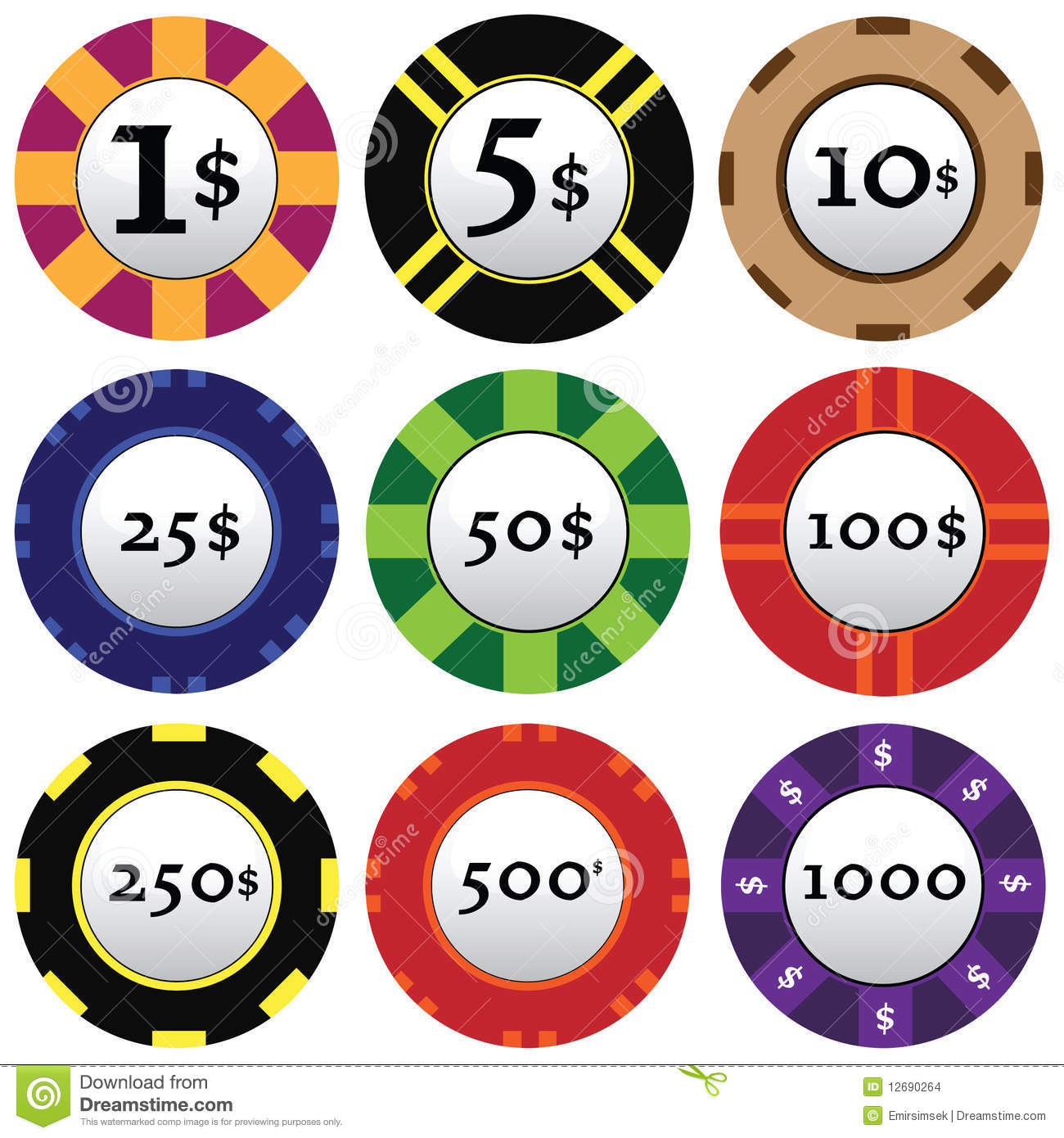 Gambling Chips Stock Images   Image  12690264
