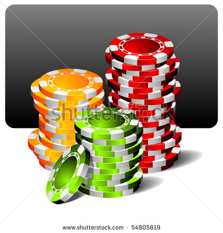Gambling Illustration With Poker Chips  Raster Format    54805819