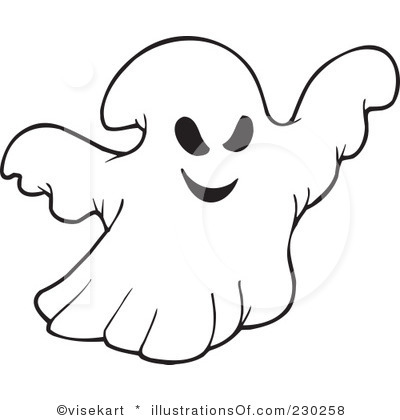 Ghost Clipart Black And White Royalty Free Ghost Clipart Illustration