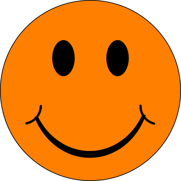 Happy Orange Face Clip Art At Clker Com   Vector Clip Art Online    