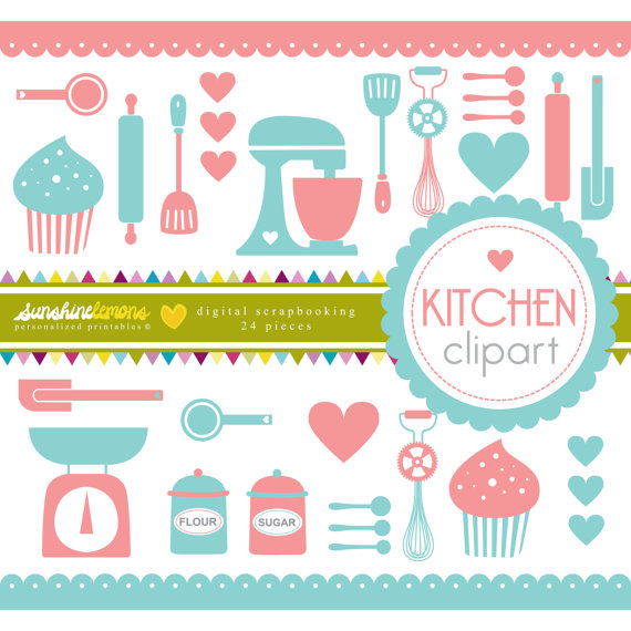Kitchen Clipart   Baking Clipart   Kitchen Utensils Clipart   Baking