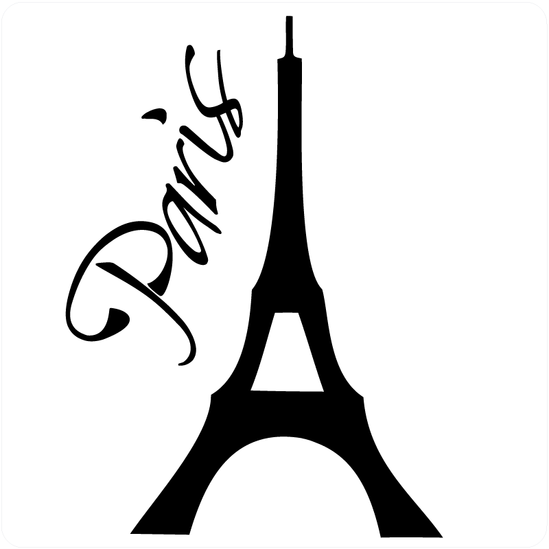 Paris Eiffel Tower Wall Sticker By Cool Art Vinyl