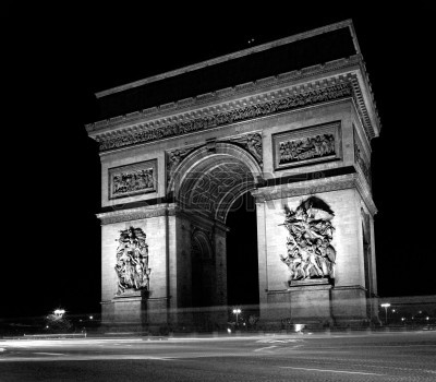 Paris France Black And White Clipart
