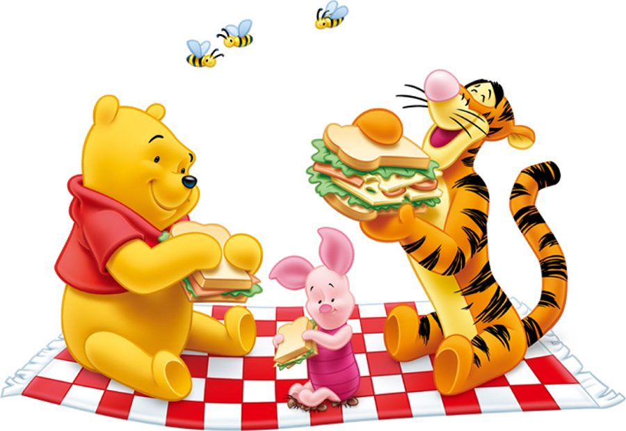 Render Winnie Tigrou Porcinet Disney Picnic Sandwich   Disney   Autres    