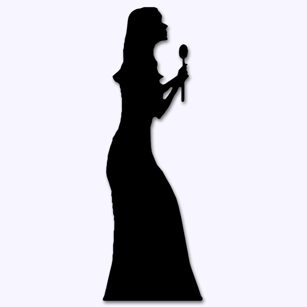 Stand Up Singer Silhouette 1 75m