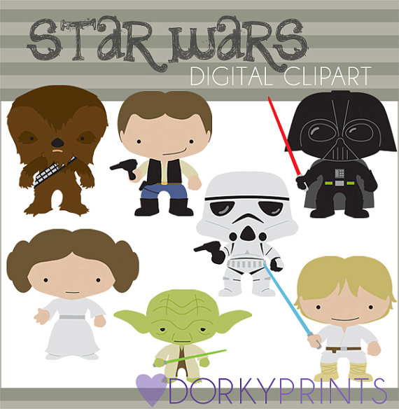 Star Wars Digital Clip Art Set  Personal And Commercial  Yoda Darth