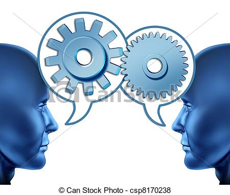Stock Illustration Of Business Partnership And Teamwork With Two Human