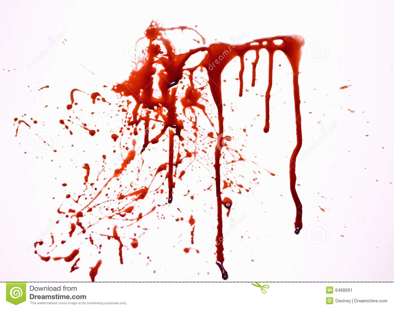 Studio Shot Of Fake Blood Dripping And Splattered