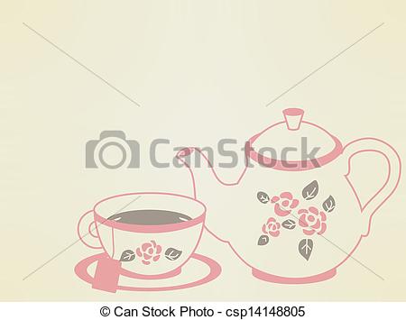 Vector Clipart Of Vintage Tea Pot Set   Vector File Eps10 Csp14148805