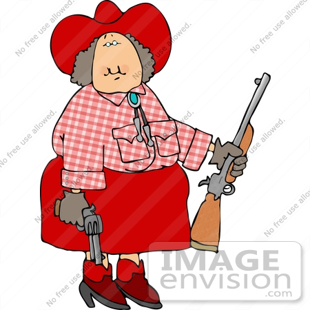 Annie Oakley Cowgirl With Guns Clipart    12625 By Djart   Royalty