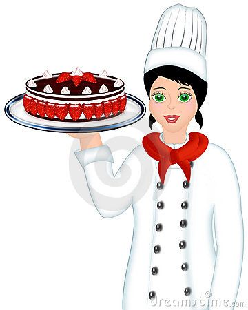 Chef Holding Cake Royalty Free Stock Image   Image  11135376