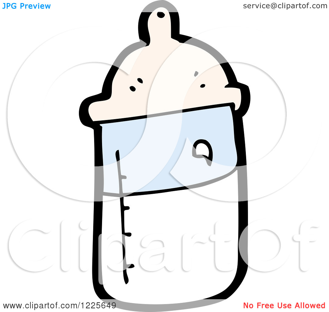 Clipart Of A Bottle Of Baby Formula   Royalty Free Vector Illustration