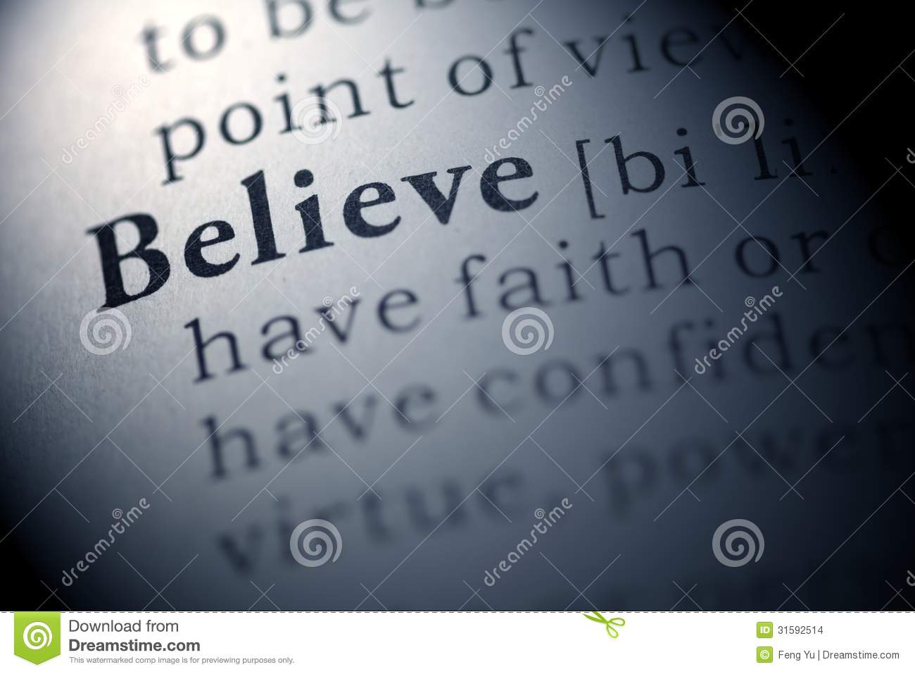 Dictionary Definition Of The Word Believe