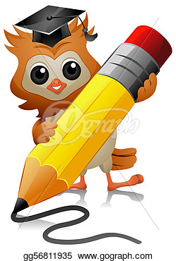 Drawing   Owl Writing  Clipart Drawing Gg56811935   Gograph