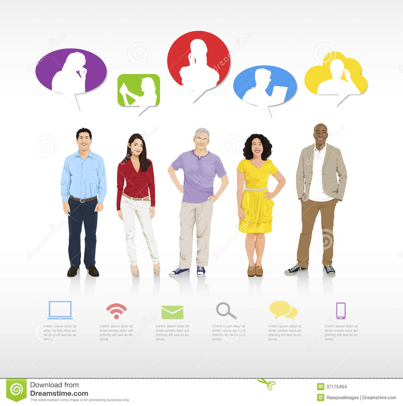 Gathering Information Clipart Social Business Gathering Vector Stock