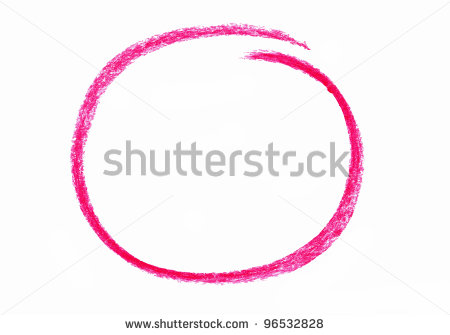 Handwritten Circle With The Red Pencil Stock Photo 96532828