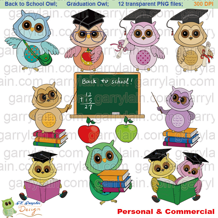 Owl Clipart Back To School Clip Art Graduation Teacher Student