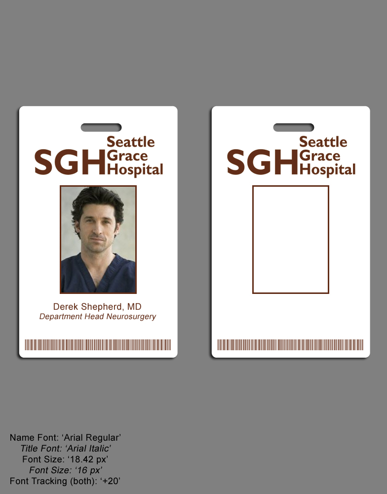 Seattle Grace Hospital Badge