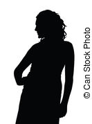 Silhouette Of Slim Girl Posing At Beauty Pageant   Detailed   