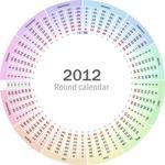 Vector Calendar 2014 Vector Circle Calendar 2012 Year 2012 Calendar