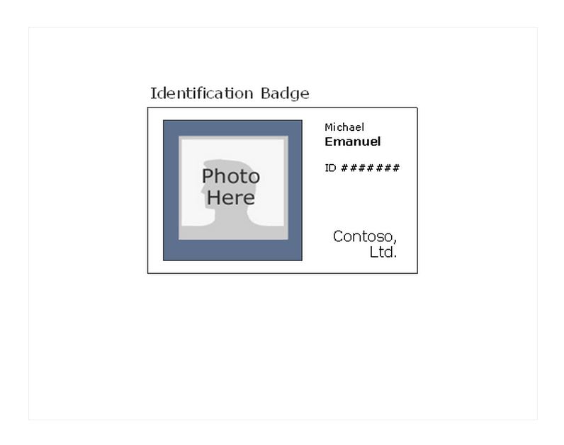 Visitor Badge Template Word Id Badge Template Word