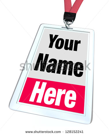 Visitor Badge Template Word The Words Your Name Here On A