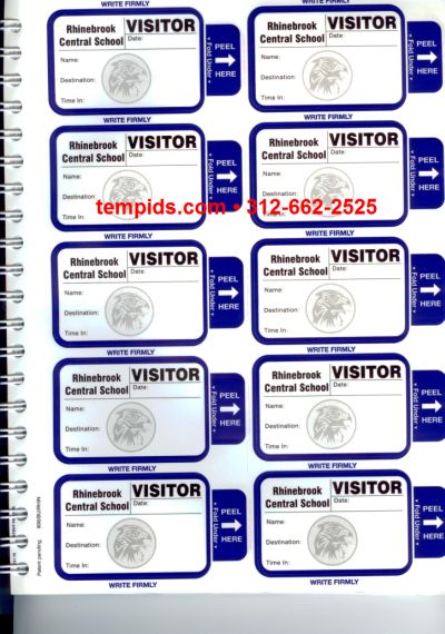 Visitor Security Badge Visitor Badge Pass Book With