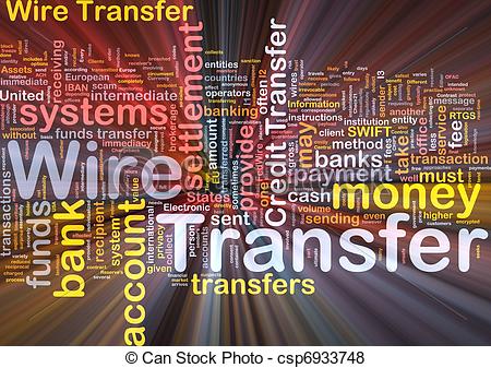 Wire Transfer Background Concept Glowing   Csp6933748