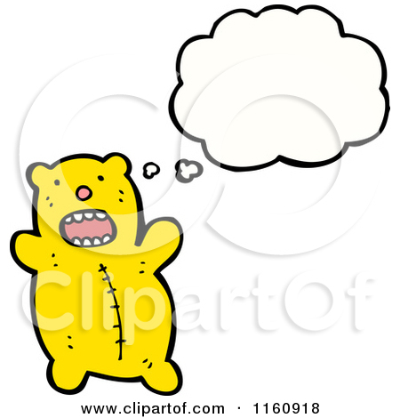 Yellow Teddy Bear With Happy New Year Title Clipart   Free Clip Art
