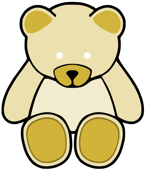 Yellow Teddy Bear With Happy New Year Title Clipart   Free Clip Art