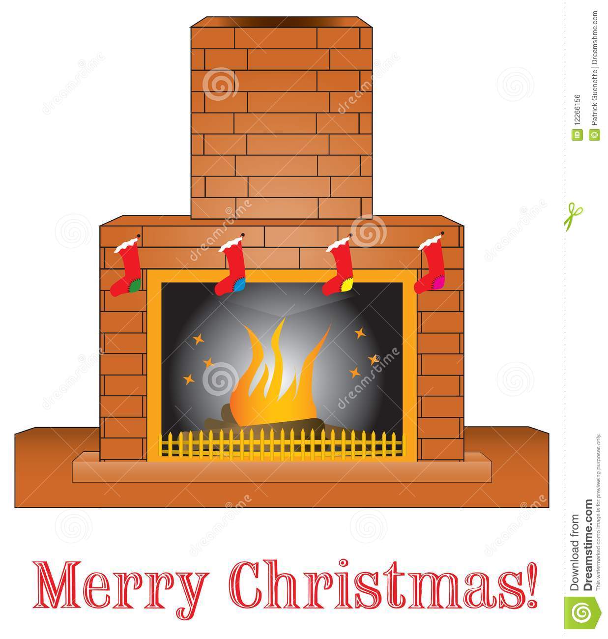 Brick Fireplace Clipart   Brick Fireplace Stock Illustrations   233