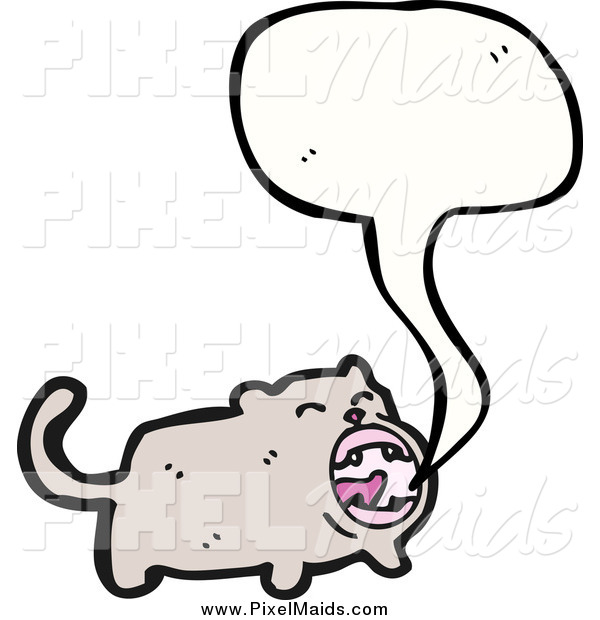 Clipart Of A Talking Angry Cat By Lineartestpilot    139964