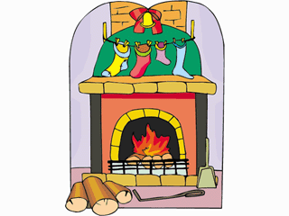 Free Christmas Clipart   Ornaments Tree Angel Fireplace Clipart